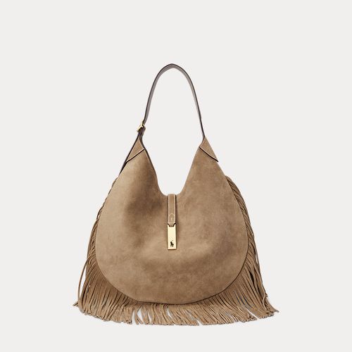 Polo ID Large Fringe Suede Shoulder Bag - Polo Ralph Lauren - Modalova