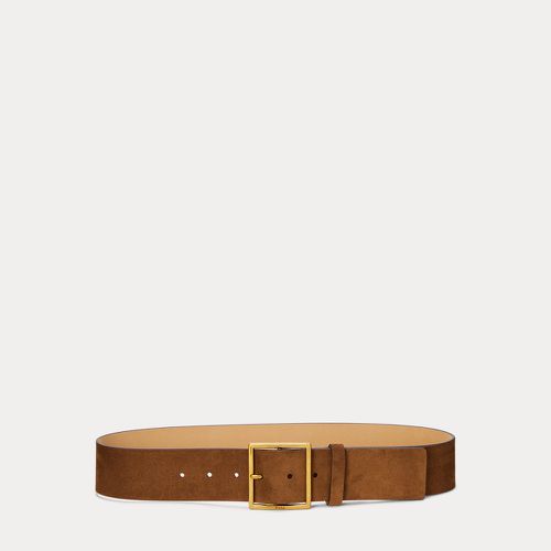 Square-Buckle Wide Suede Belt - Polo Ralph Lauren - Modalova