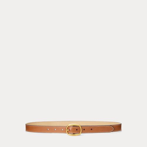 Oval-Buckle Skinny Leather Belt - Polo Ralph Lauren - Modalova