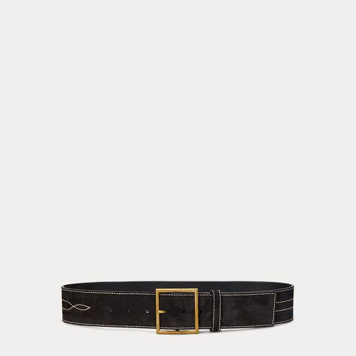 Western Calf-Suede Wide Belt - Polo Ralph Lauren - Modalova