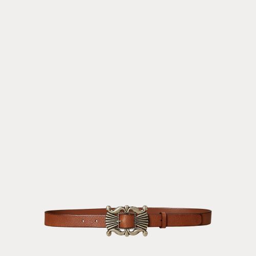 Decorative Buckle Leather Belt - Polo Ralph Lauren - Modalova