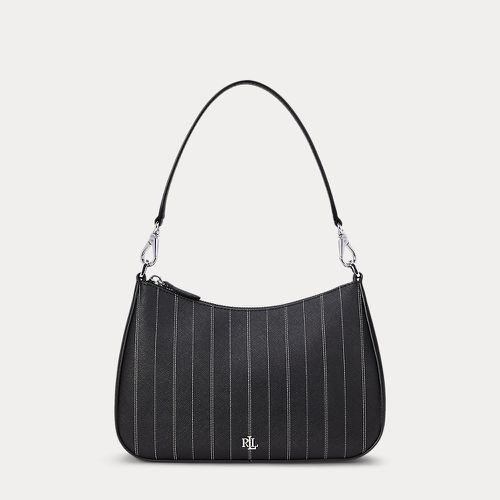 Pinstripe Leather Medium Danni Bag - Lauren - Modalova