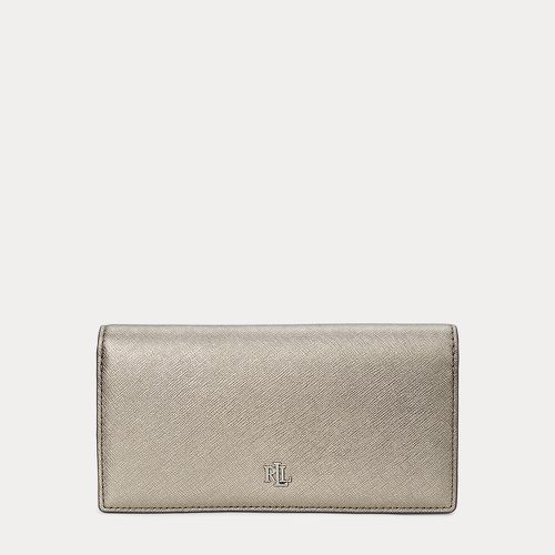 Crosshatch Leather Slim Wallet - Lauren - Modalova