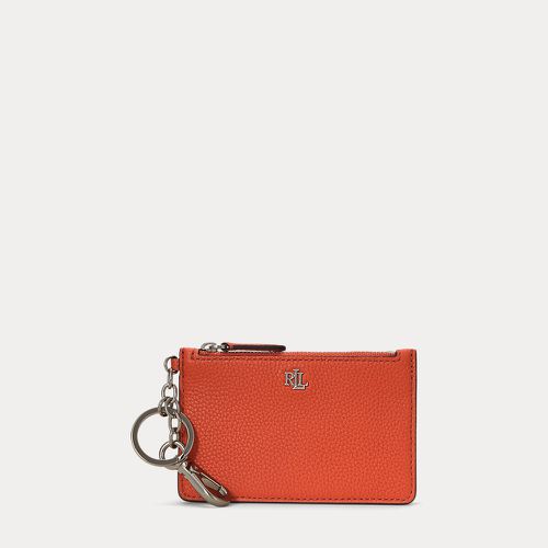 Pebbled Leather Zip Card Case - Lauren - Modalova