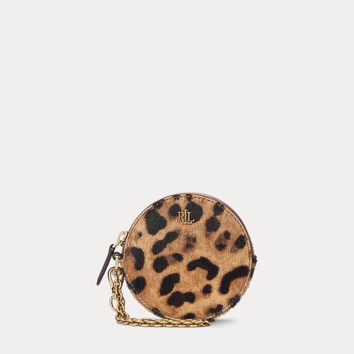 Leopard-Print Haircalf Small Round Pouch - Lauren - Modalova