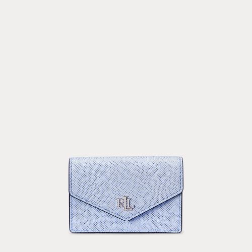 Crosshatch Leather Small Flap Card Case - Lauren - Modalova