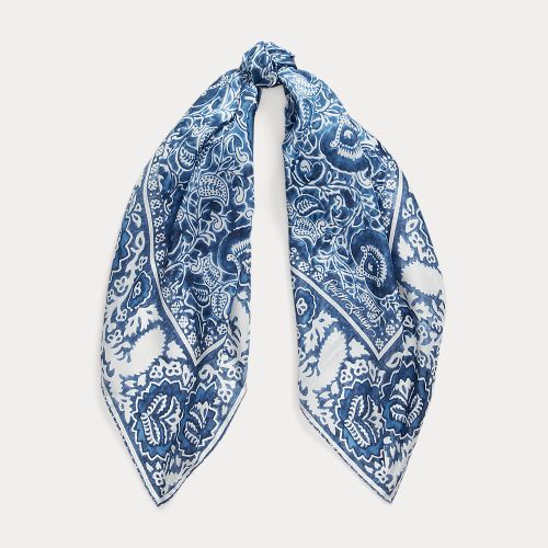 Floral Silk Habotai Square Scarf - Collection - Modalova