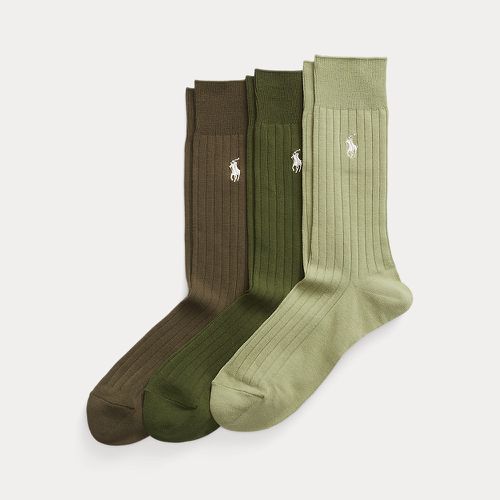 Rib-knit Cotton-Blend Crew Sock 3-Pack - Polo Ralph Lauren - Modalova