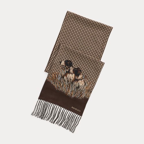 Knotted-Fringe Dog-Print Silk Scarf - Polo Ralph Lauren - Modalova