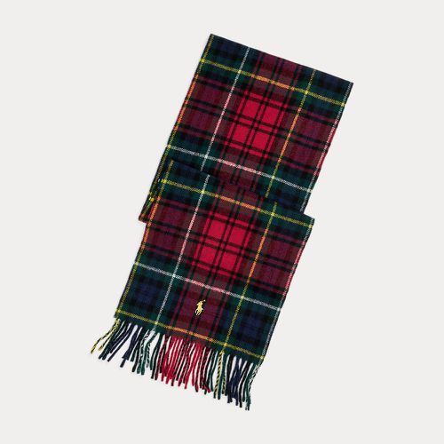 Tartan Fringe Wool Scarf - Polo Ralph Lauren - Modalova