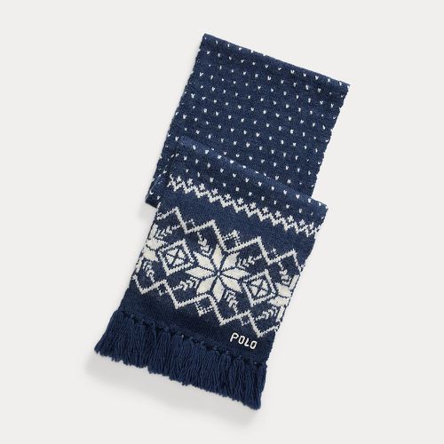 Snowflake-Motif Wool Scarf - Polo Ralph Lauren - Modalova