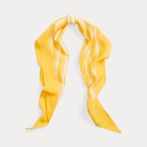 Logo Striped Diamond Scarf - Lauren - Modalova