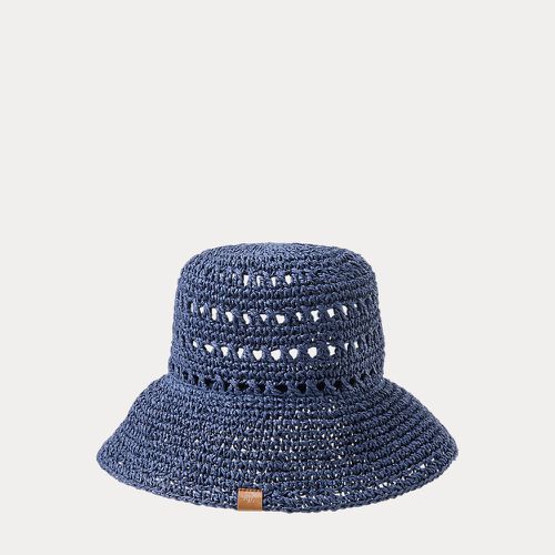 Crocheted Straw Bucket Hat - Lauren - Modalova