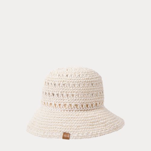 Crocheted Straw Bucket Hat - Lauren - Modalova