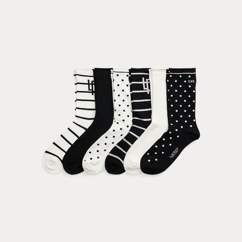 Patterned Stretch Roll-Top Sock 6-Pack - Lauren - Modalova