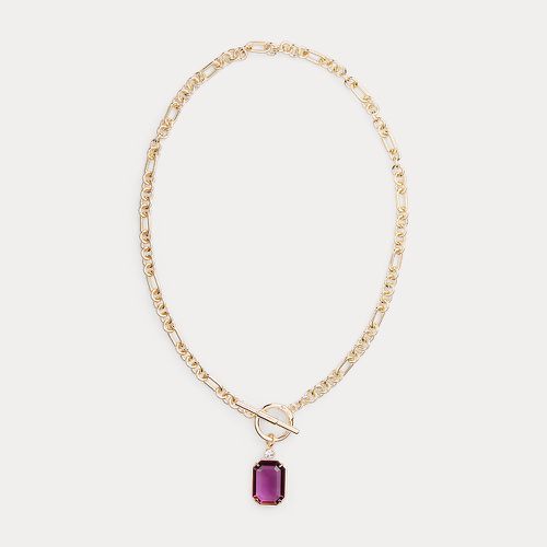 Gold-Tone Stone Pendant Necklace - Lauren - Modalova