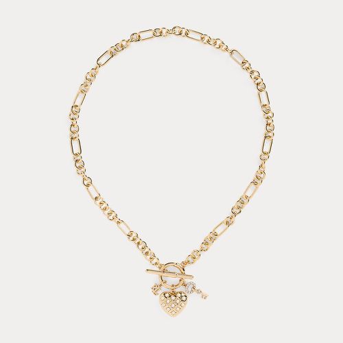 Gold-Tone Heart Pendant Necklace - Lauren - Modalova