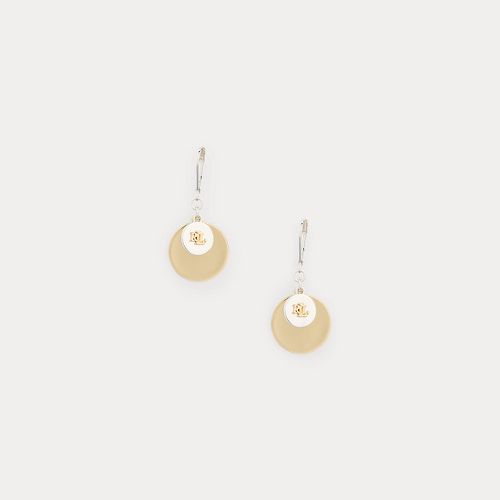 Two-Tone Logo Drop Earrings - Lauren - Modalova