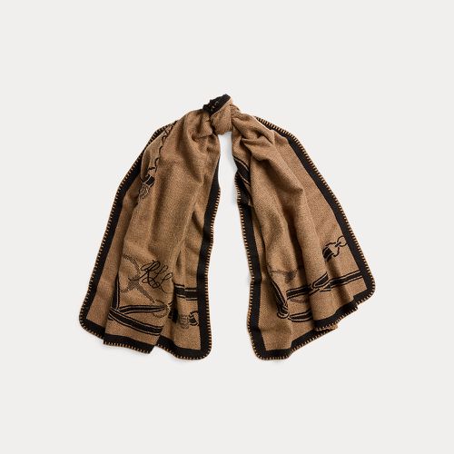 Belting-Motif Jacquard Blanket Scarf - Lauren - Modalova