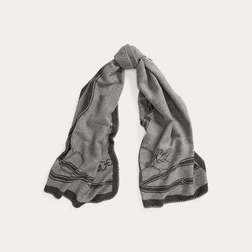 Belting-Motif Jacquard Blanket Scarf - Lauren - Modalova