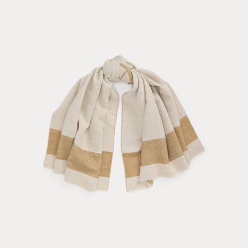 Two-Tone Logo Jacquard Wool-Blend Scarf - Lauren - Modalova