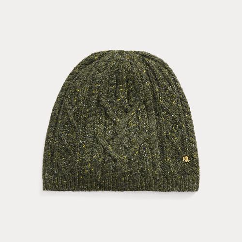 Cable-Knit Wool-Blend Beanie - Lauren - Modalova