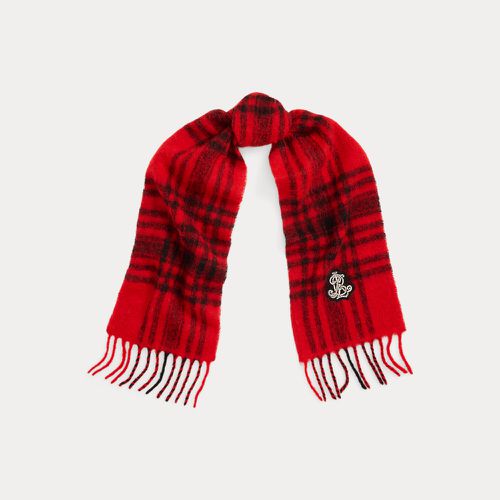 Plaid Bullion Wool-Blend Scarf - Lauren - Modalova