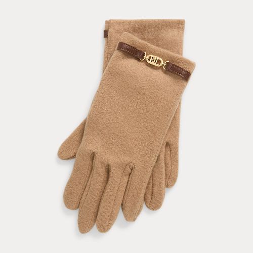 Sheepskin-Trim Wool-Blend Gloves - Lauren - Modalova