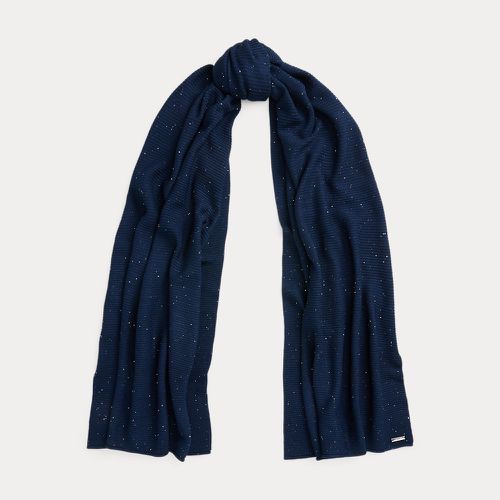 Sequined Rib-Knit Wrap Scarf - Lauren - Modalova