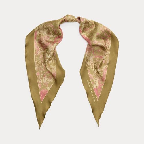 Floral Silk Twill Diamond Scarf - Lauren - Modalova