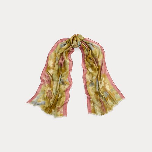 Floral Wool Wrap Scarf - Lauren - Modalova