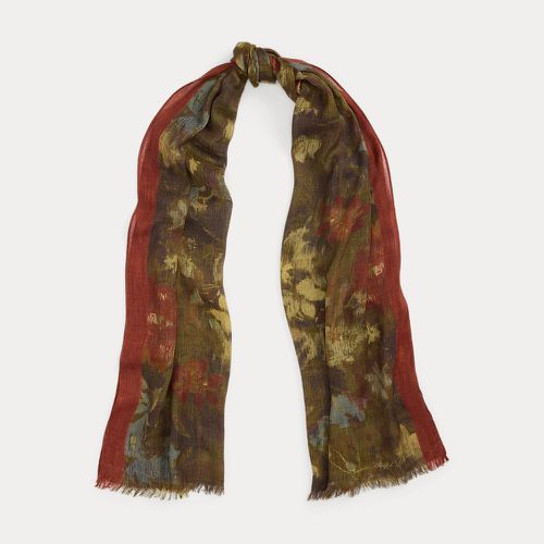 Floral Wool Wrap Scarf - Lauren - Modalova