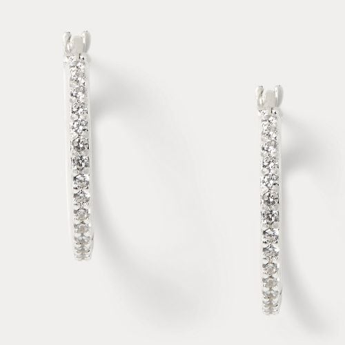 Pavé Sterling Silver Hoop Earrings - Lauren - Modalova