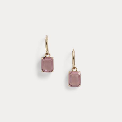 Plated Stone Huggie Drop Earrings - Lauren - Modalova