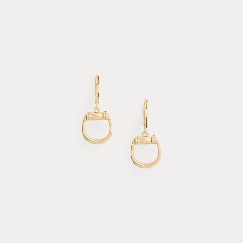 Gold-Plated Horse Bit Drop Earrings - Lauren - Modalova