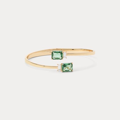 Plated Stone & Crystal Hinge Bangle - Lauren - Modalova