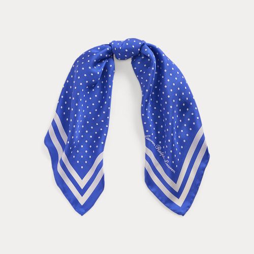 Polka-Dot Silk Twill Square Scarf - Lauren - Modalova