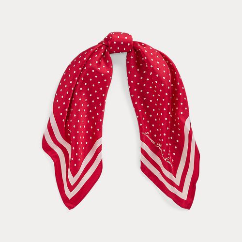 Polka-Dot Silk Twill Square Scarf - Lauren - Modalova