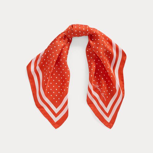 Polka-Dot Silk Twill Square Scarf - Lauren - Modalova