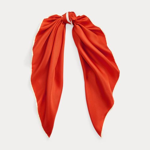 Two-Tone Logo Silk Twill Square Scarf - Lauren - Modalova