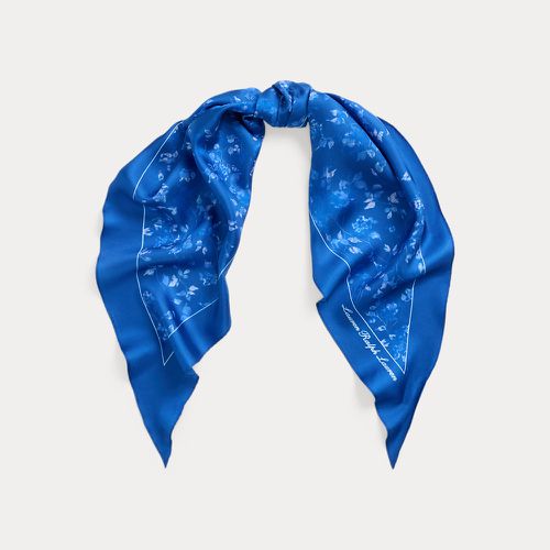 Floral Silk Twill Diamond Scarf - Lauren - Modalova