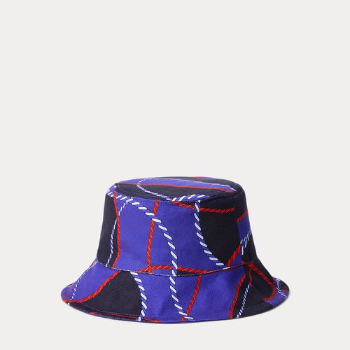 Rope-Print Reversible Cotton Bucket Hat - Lauren - Modalova