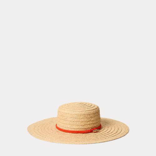 Rope-Trim Raffia Sun Hat - Lauren - Modalova