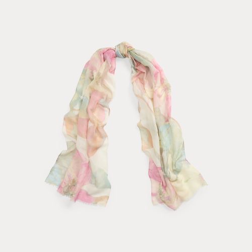 Floral & Leaf-Print Wrap Scarf - Lauren - Modalova