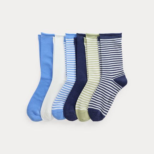 Striped Stretch Roll-Top Sock 6-Pack - Lauren - Modalova