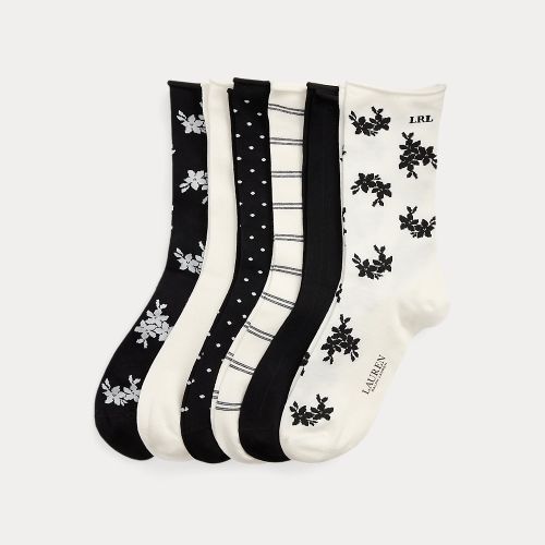 Patterned Stretch Roll-Top Sock 6-Pack - Lauren - Modalova