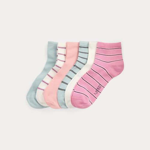 Striped & Knit Quarter-Top Sock 6-Pack - Lauren - Modalova