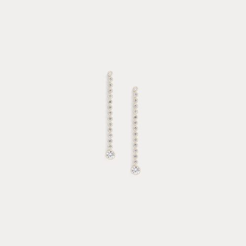 Cubic Zirconia Linear Earrings - Lauren - Modalova