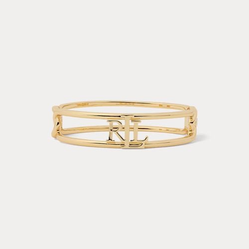 Gold-Plated Logo Hinge Bangle - Lauren - Modalova