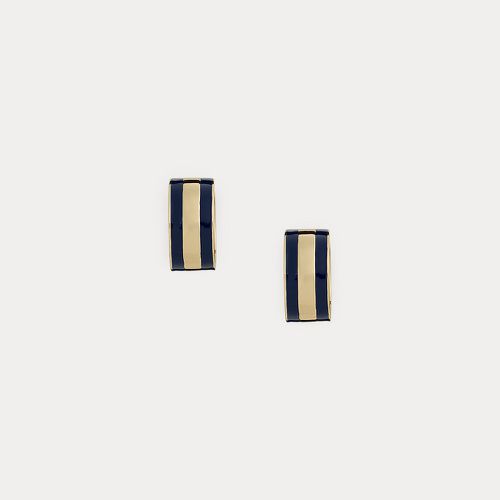 Plated-Brass & Enamel Hoop Earrings - Lauren - Modalova